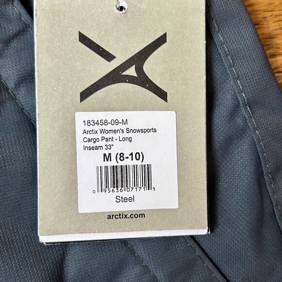Arctix Woman’s Snow Sports Insulated Cargo Pants M8-10 (33 Inseam) -Charcoal NWT - Picture 5 of 12